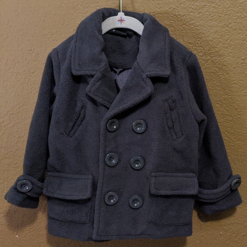 Gray Pea Coat Fleece